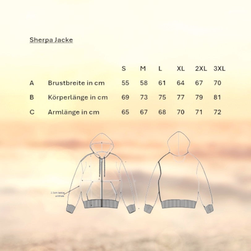 Sonderedition: Sherpa-Jacke "Moin Meerleben" - Strandherz